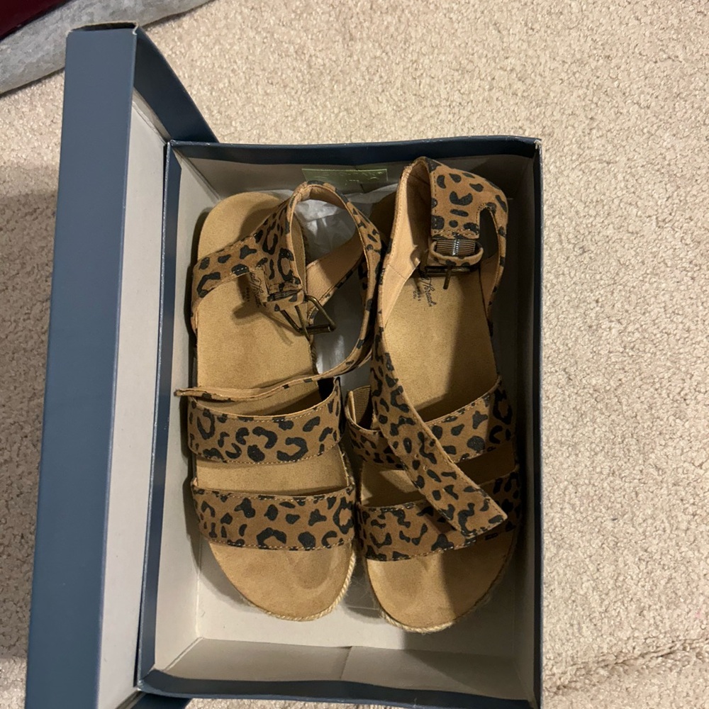 Leopard Print Kids Sandals